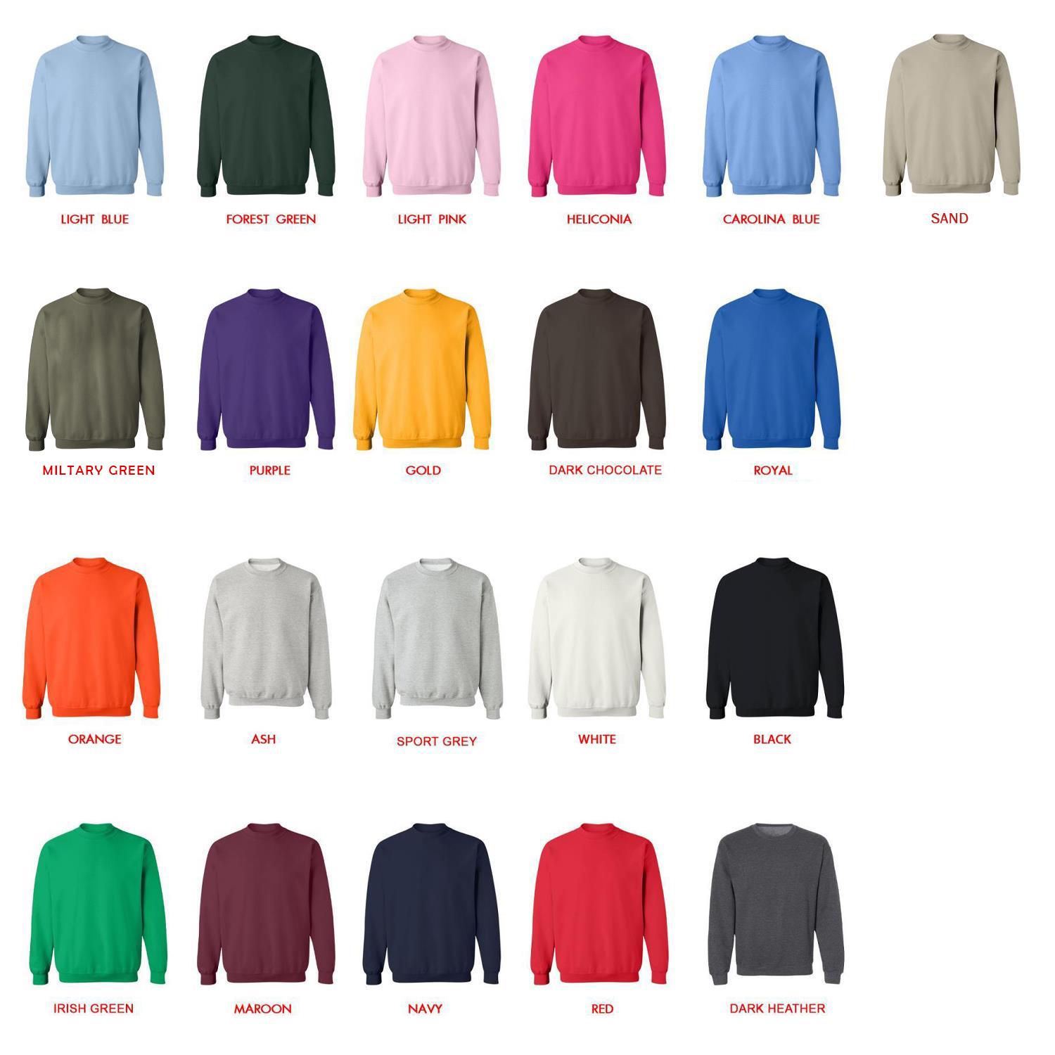 sweatshirt color chart - BTS UK Shop
