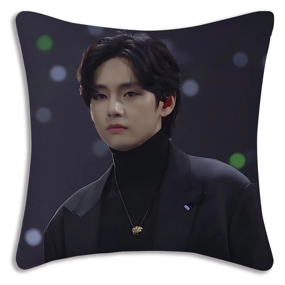 Kim Taehyung BTS Cute K-Pop Throw Pillow