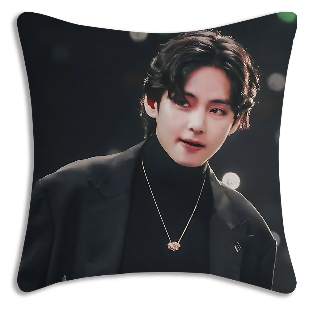 Kim Taehyung BTS Cozy ARMY Throw Pillow