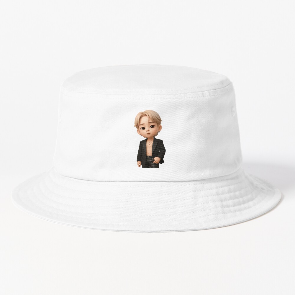 Kpop Idol Chibi Style Inspired Soft Aesthetic Design Bucket Hat