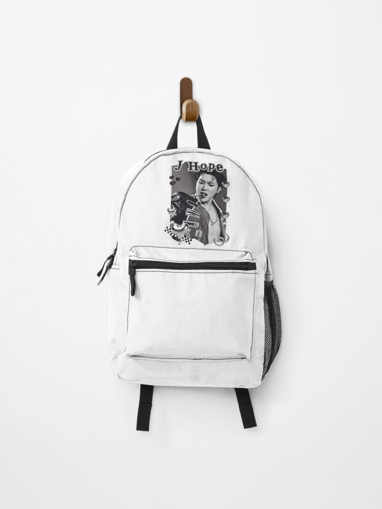 J Hope Kpop Boy Group Black And White Collage Design Backpack