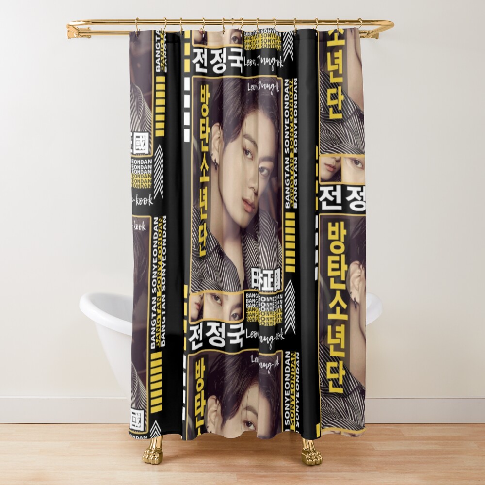 Jungkook Jeon Jung Kook Bts Bangtan Boys Shower Curtain